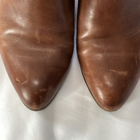 Frye Judith Double Zip Brown Leather Ankle Boots - Picture 6 of 13